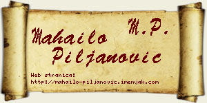 Mahailo Piljanović vizit kartica
